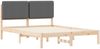 vidaXL Bettgestell mit gepolstertem Kopfteil Dunkelgrau 140 x 190 cm 877915 Bild 4