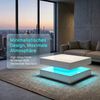 PXloue Couchtisch LED-Couchtisch mit Stauraum und modernem Design (Hochglänzender), Praktischer Tisch mit Schubladen und integrierter Beleuchtung Bild 4