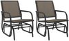 vidaXL Garten-Schaukelstühle 2 Stk. Braun 61x76x87 cm Textilene Stahl 362713 Bild 2