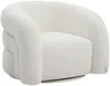 Vente-unique - LAPIOTA Sessel Stoff Weiß - B 91 cm x H 75 cm x L 97 cm Bild 3