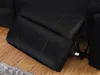 Vente-unique - Relaxsofa 3-Sitzer - Leder - Schwarz - AROMA Bild 5