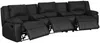 Vente-unique - Relaxsofa 3-Sitzer - Leder - Schwarz - AROMA Bild 1