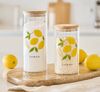 ZELLER 19658 Vorratsglas LEMON 850 ml, Glas/Bambus, ca. Ø 9 x 17 cm Bild 5
