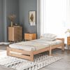 Solide Massivholzbett Futonbett Massivholz Natur Bett aus mit Kopfteil und Lattenrost , Natur (200x90cm) Bild 5