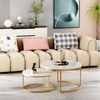 STILVORA Couchtisch Wohnzimmertisch Satztisch stapelbarer Beistelltisch mit Bodenschutz (elegantem Design, 2-St, Stabiler Eisenrahmen & leicht zu reinigende MDF-Tischplatte), Ideal für Wohnzimmer & Büro, Platzsparendes stapelbares Design Bild 2