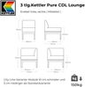 Kettler Lounge Gartenmöbel Ecksofa PURE CITY LINE Modular 3tlg Sunbrella Antr. Bild 3