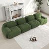Modulares Ecksofa aus Cordstoff, rahmenlos, 4-Sitzer, 388x103x75 cm, Grün Bild 3