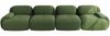 Modulares Ecksofa aus Cordstoff, rahmenlos, 4-Sitzer, 388x103x75 cm, Grün Bild 5