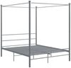 vidaXL Himmelbett Grau Metall 160x200 cm 325065 Bild 2