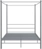 vidaXL Himmelbett Grau Metall 160x200 cm 325065 Bild 4