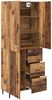 vidaXL Highboard mit Schubladen 2 pcs Altholz Engineered Wood und Glas 3415770 Bild 5