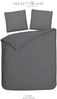 Heckett and Lane Bettwäsche Diamante 1 Bettwäsche 140x220 cm mit 1 Kopfkissen 60x70 cm 100% Baumwolle Mako-Satin Classic Anthracite Bild 3