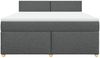 vidaXL Boxspringbett mit Matratze Dunkelgrau 180x200 cm Stoff 3286753 Bild 4