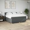 vidaXL Boxspringbett mit Matratze Dunkelgrau 180x200 cm Stoff 3286753 Bild 3