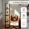 Stehlampe mit Regalen & 4 Drehbaren LED-Streifen & Fußschalter Stehleuchte Ablageregal Bild 5