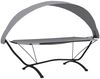 vidaXL Outdoor-Loungebett mit Dach Grau Stahl und Oxford-Stoff 317600 Bild 2