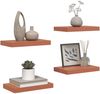 vidaXL Wandregal Wandmontiert 4 pcs Rot 40 x 23,5 x 4 cm Holzwerkstoff 42019922 Bild 3