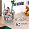 tillvex Hängesessel, grau, wetterfest mit Kissen, zum Aufhängen für Indoor & Outdoor, bis 150 kg belastbar Bild 4