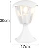 Sockelleuchte VENTA aus Aluminium im Landhausstil Weiß, Höhe 30cm Bild 4