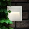 4er Set LED Stufenleuchte, Außenwandlampe, Kunststoff weiß, H 12,4 cm Bild 2