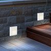 4er Set LED Stufenleuchte, Außenwandlampe, Kunststoff weiß, H 12,4 cm Bild 3