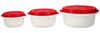 EMSA Mikrowellentopf Micro Family 0,5/1,0/1,5l weiß/rot Bild 2