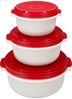 EMSA Mikrowellentopf Micro Family 0,5/1,0/1,5l weiß/rot Bild 3