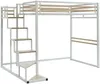 Vente-unique - JOGUI Bett Metall Weiß - B 198 cm x H 197 cm x L 260,5 cm Bild 2
