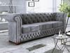 S-Style Möbel Polstergarnitur Chesterfield Leeds 3+2+1, (1x 3-Sitzer-Sofa, 1x 2-Sitzer-Sofa, 1x Sessel), mit Wellenfederung Bild 3