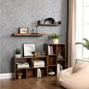 Vasagle Bücherregal, Standregal, mit 5 Fächern, für Wohnzimmer, Arbeitszimmer, Kinderzimmer, Büro, als Raumteiler, 50 x 24 x 80 cm, vintagebraun von Songmics LBC025X01 Bild 2