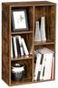 Vasagle Bücherregal, Standregal, mit 5 Fächern, für Wohnzimmer, Arbeitszimmer, Kinderzimmer, Büro, als Raumteiler, 50 x 24 x 80 cm, vintagebraun von Songmics LBC025X01 Bild 4