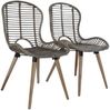 vidaXL Esszimmerstühle 4 Stk. Braun Natürliches Rattan 246854 Bild 2