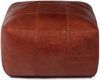 Pouf Anneta aus Leder 75x75 cm, Braun Bild 2