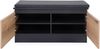Garderobenbank Colditz / Corte, Holzwerkstoff, Schwarz, Holzfarben, 100 x 54 x 45 cm Bild 3