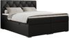 Boxspringbett, Bett, Polsterbett, zwei Bettkästen - ALDA - 120x200cm - Schwarz Kunstleder - H3 Bild 3