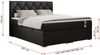 Boxspringbett, Bett, Polsterbett, zwei Bettkästen - ALDA - 120x200cm - Schwarz Kunstleder - H3 Bild 5