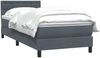 vidaXL Boxspringbett mit Matratze Dunkelgrau 80x210 cm Samt 3316570 Bild 3