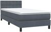 vidaXL Boxspringbett mit Matratze Dunkelgrau 80x210 cm Samt 3316570 Bild 4