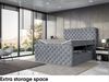 MEBLINI Boxspringbett DUKE 140x200 cm mit Bettkasten - H4/Grau Samt Polsterbett - Doppelbett mit Topper & Taschenfederkern-Matratze Bild 5