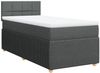 vidaXL Boxspringbett mit Matratze Dunkelgrau 100x200 cm Stoff 3289668 Bild 3