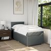 vidaXL Boxspringbett mit Matratze Dunkelgrau 100x200 cm Stoff 3289668 Bild 4