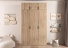 Rauch Möbel Lagoa, Kleiderschrank, Garderobe für Schlafzimmer, Kinderzimmer, Jugendzimmer 6-türig, Farbe Eiche Sonoma, Holz, Breite 136 Bild 2