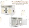 Katzentoilette Katzenschrank für 2 Katzen verstecktes Katzenkloschrank mit Stauraum Weiß Bild 2
