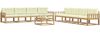 vidaXL Outdoor-Sofagarnitur 9 pcs Weiß und Creme 79 x 79 x 37 cm 3386229 Bild 2