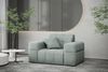 Sofaset Designersofa NANCY 3-2-1 in Stoff Perfekt Harmony Eisblau Bild 3