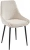 Vente-unique - MASURIE Stuhl SamtStoff Beige - B 56 cm x H 85,5 cm x L 49 cm Bild 4