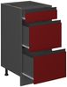 Küchenunterschrank R-Line Rot 40 cm J-Shape AP Marmor Vicco Bild 4