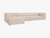 Micadoni Ecksofa Ruby 5-Sitzer Links Strukturierter Stoff Ottawa Beige Bild 3