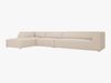 Micadoni Ecksofa Ruby 5-Sitzer Links Strukturierter Stoff Ottawa Beige Bild 2