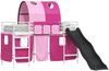 vidaXL Kinder-Etagenbett Weiß und Rosa 75 x 190 cm Metall 42020864 Bild 2